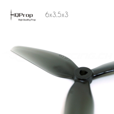 HQProp DP 6x3.5x3 Durable PC Propeller - Light Grey (Triblade)