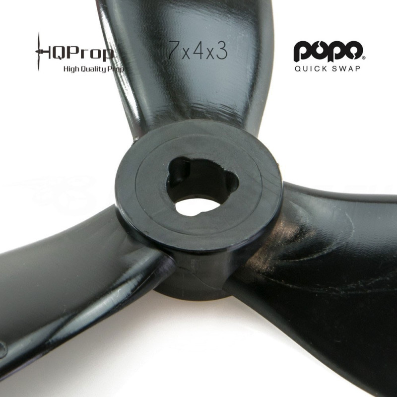 HQProp DP 7x4x3 V1S Durable PC Propeller - Grey - POPO