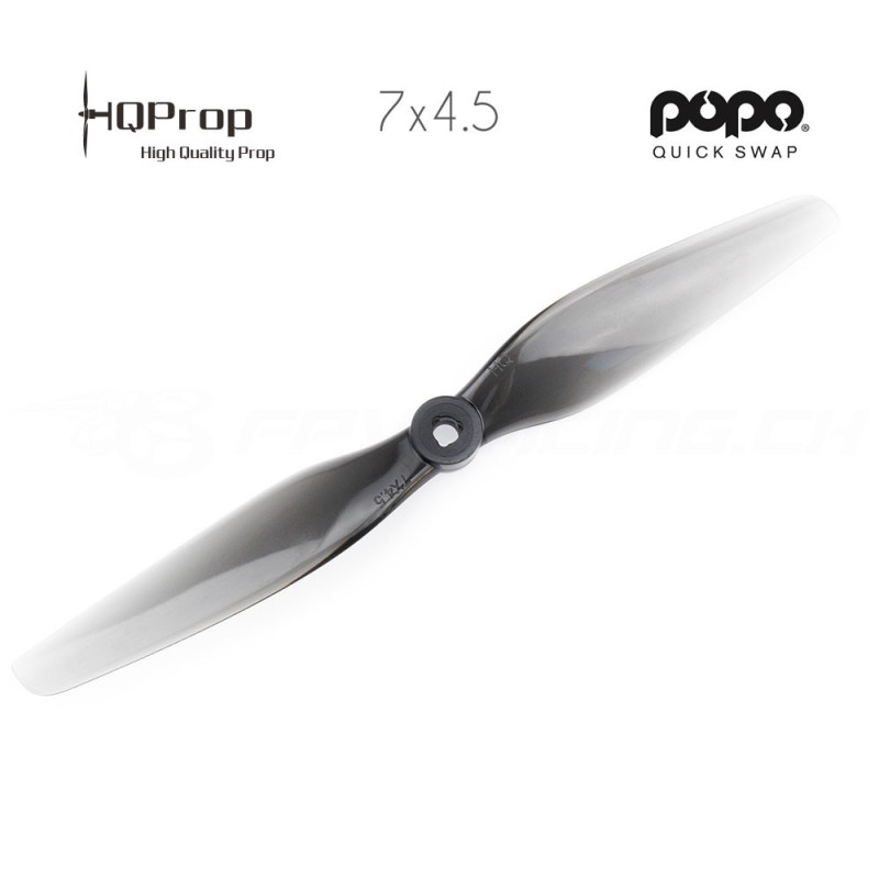 HQProp DP 7x4.5 Durable PC Propeller - Light Grey - POPO