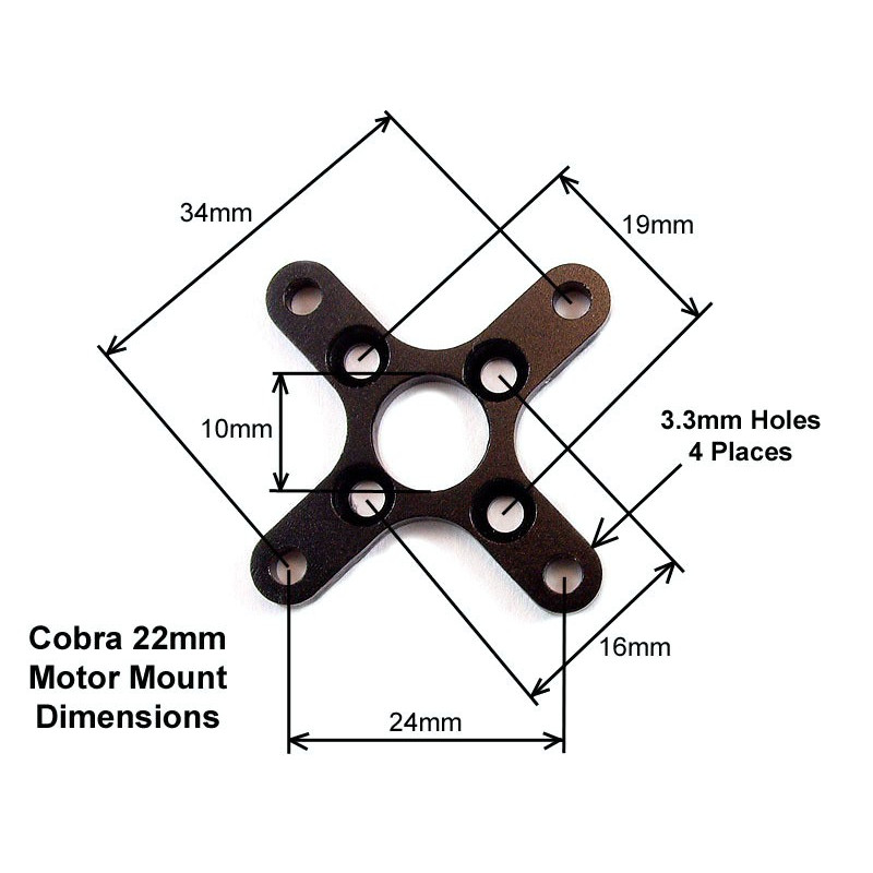 Cobra C-22mm Kreuz-Motorenbefestigung