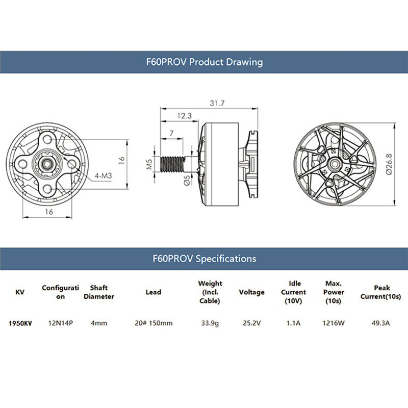 Tiger Motor F60Pro V 1750Kv - Grey