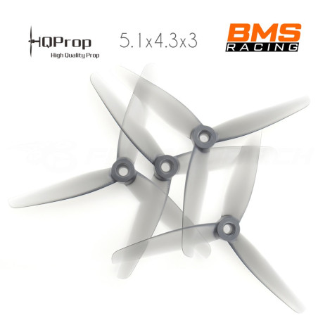HQProp BMS Racing Prop 5.1x4.3x3 PC - Grau