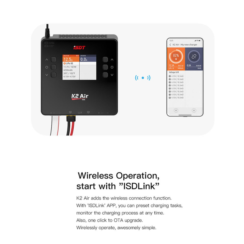 ISDT K2 Air 200W AC / 500W DC Dual Smart Charger