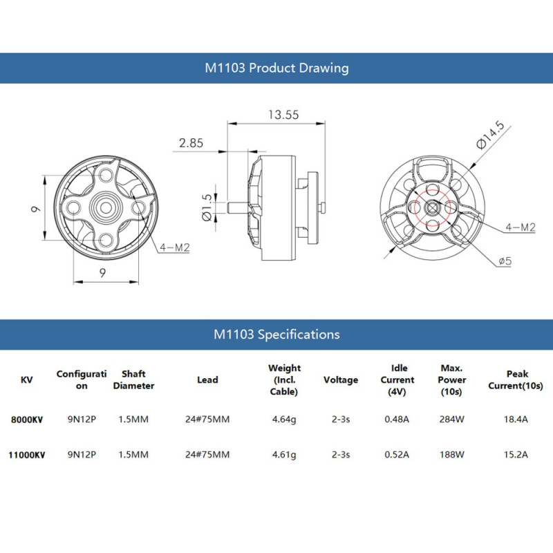 Tiger Motor M1103 8000Kv
