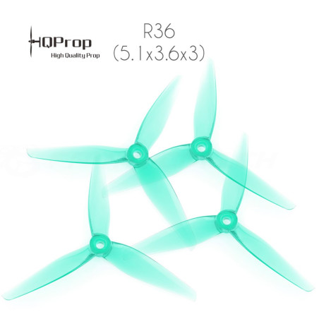 HQProp R36 Racing Prop 5.1x3.6x3 PC - Blaugrün