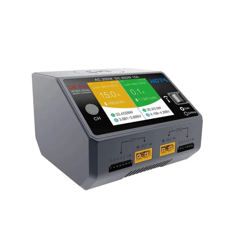 HOTA D6 Pro 200W AC / 325W DC Dual Smart Charger