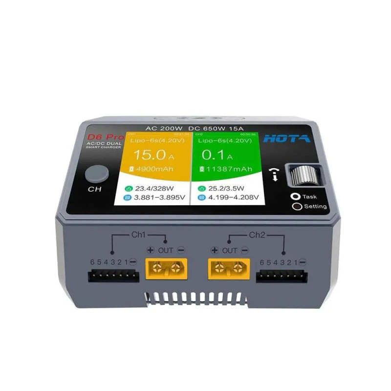 HOTA D6 Pro 200W AC / 325W DC Dual Smart Charger