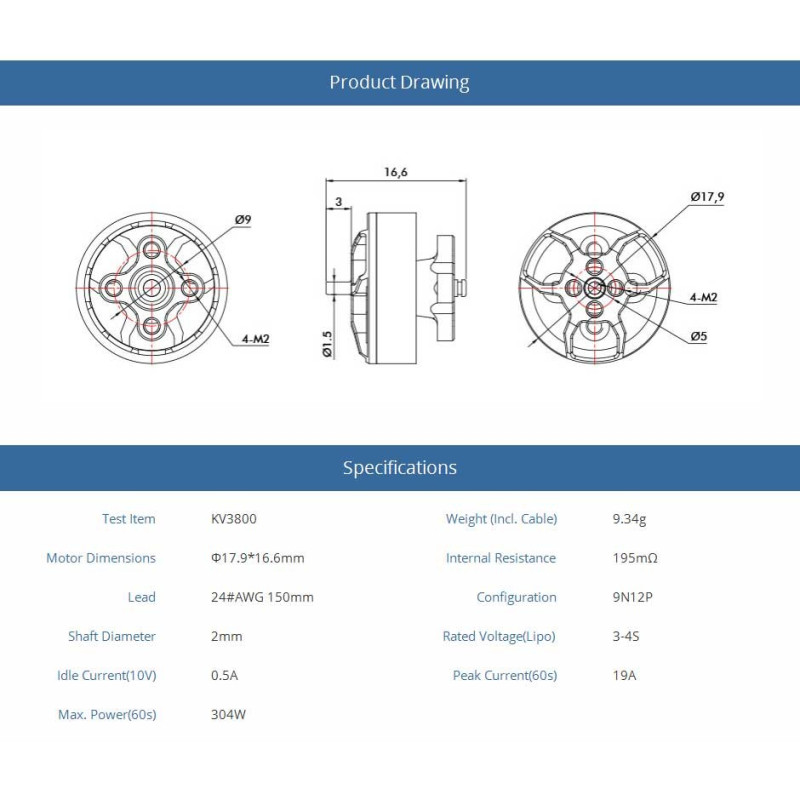 Tiger Motor F1404 3800Kv