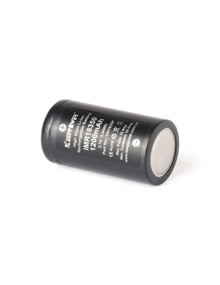 Keeppower IMR18350 3,7V 1200mAh (Flat Top) - 2 Pcs.