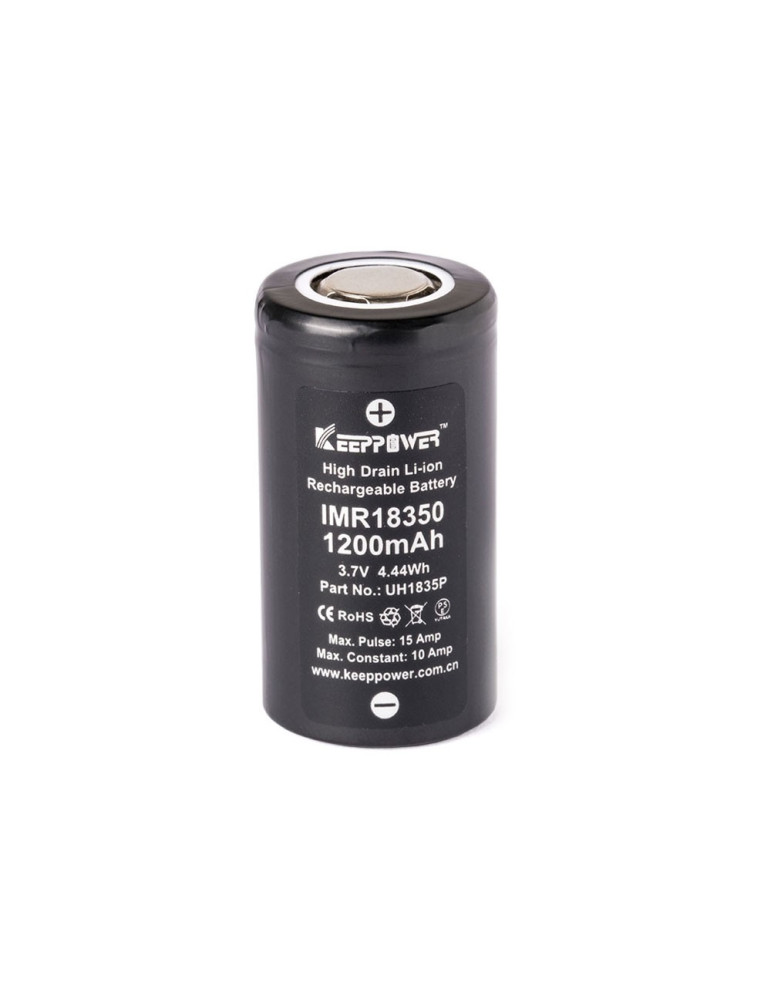 Keeppower IMR18350 3,7V 1200mAh (Flat Top) - 2 Pcs.