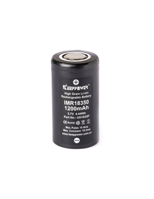 Keeppower IMR18350 3,7V 1200mAh (Flat Top) - 2 Pcs.