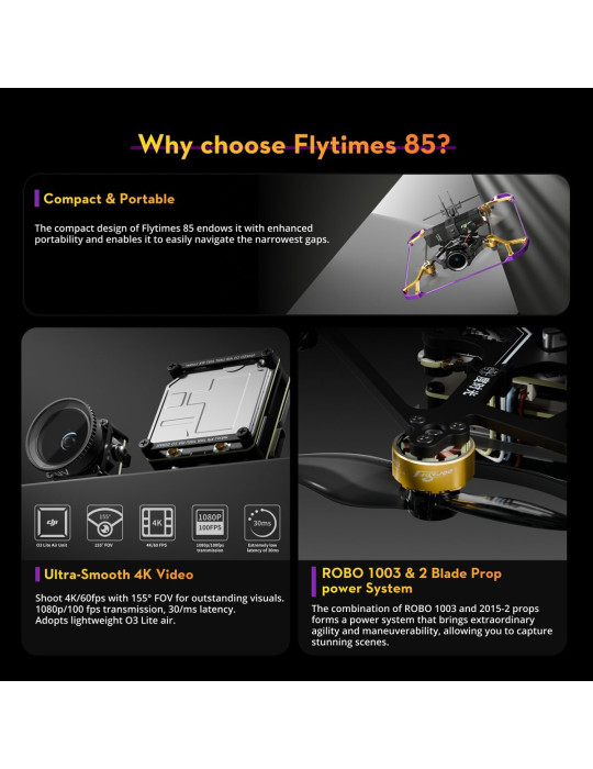 Flywoo Flytimes 85 HD O3 Lite 2S (ELRS 2.4G)