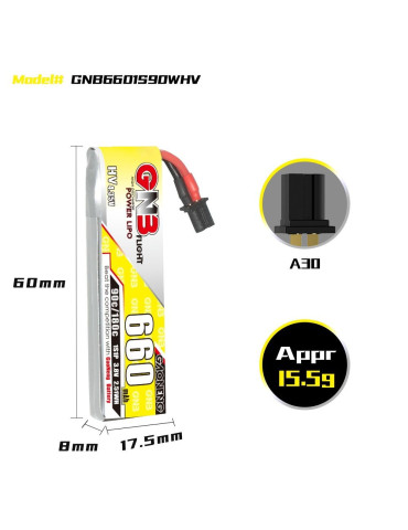 GNB 660mAh 1S LiHV 90C (A30) 2