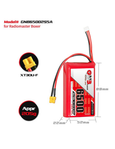 GNB 6500mAh 2S Li-Po für Boxer und TX16S MKII 2