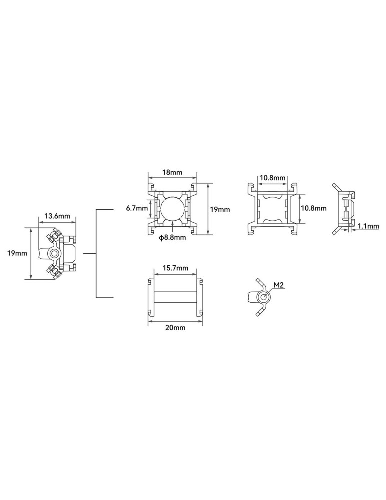 Shock-absorbing Camera Mount Adapter for DJI O4