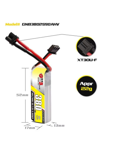 GNB 380mAh 2S LiHV 90C (XT30) 2