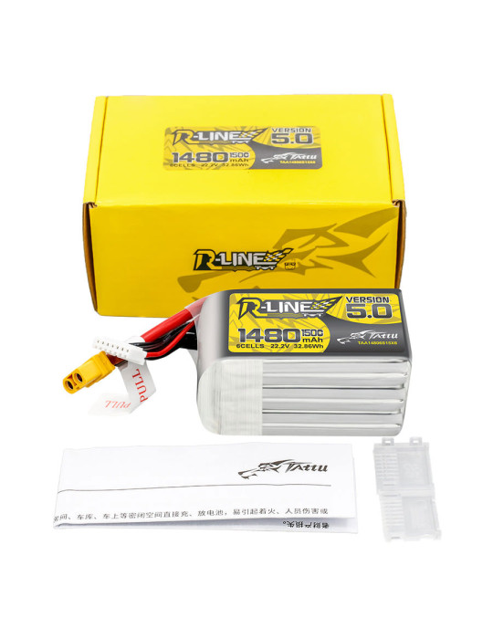 TATTU R-Line 1480mAh 6S 150C V5.0 (XT60)