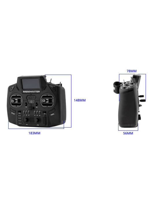 RadioMaster GX12 Dual-Band Gemini-X Radio Controller (ELRS) - M2