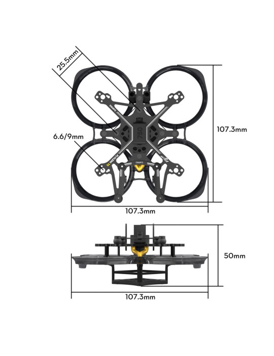 Flywoo FlyLens 75 Frame Kit für O3lite / O4
