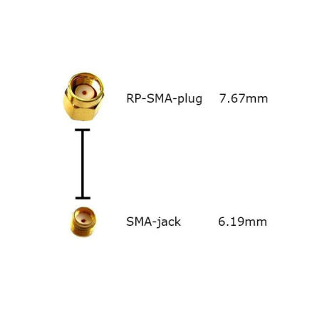 RP-SMA Male zu SMA Female Adapter