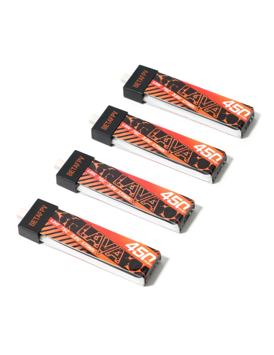 BETAFPV Lava 450mAh 1S 75C (BT2.0) - 4 Stk.