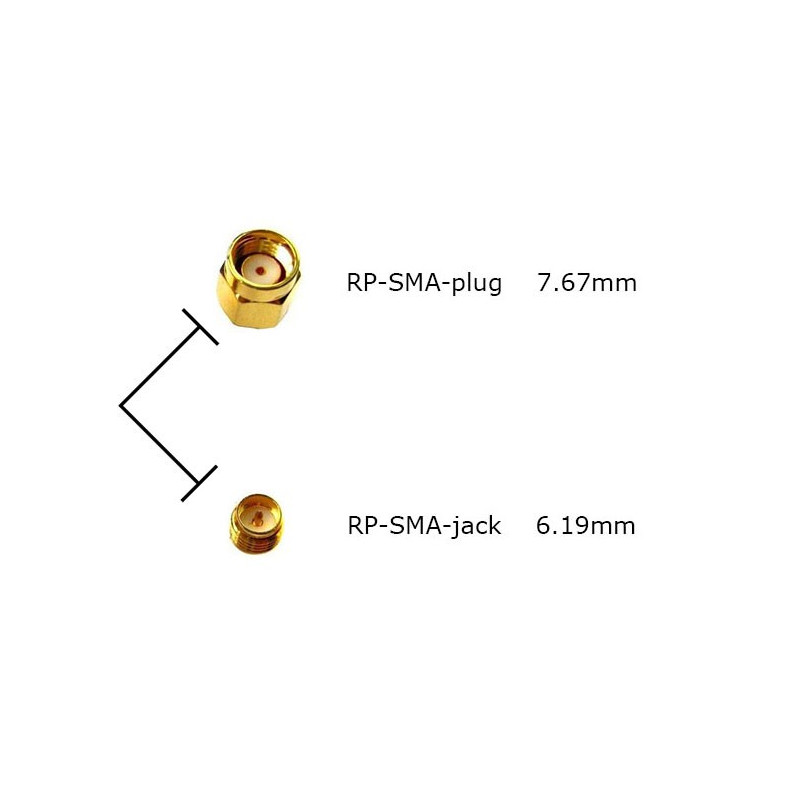 90 Degree Male to Female RP- SMA Connector