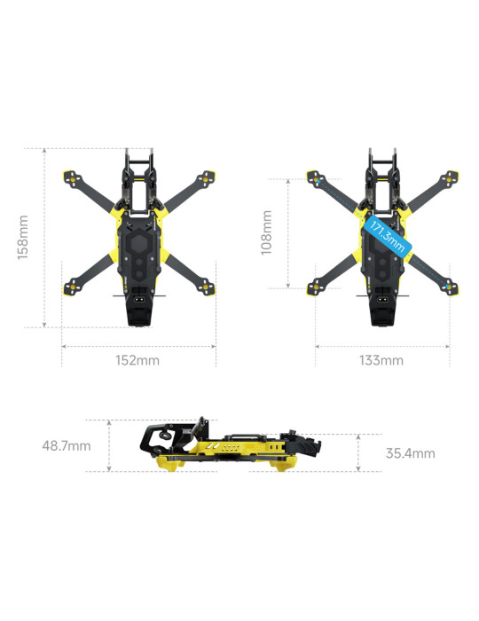 SpeedyBee Master3X O4P Frame - with Aluminum Alloy Head