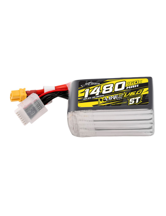 TATTU R-Line 1480mAh 6S 160C V6.0 LiPo for FPV drone