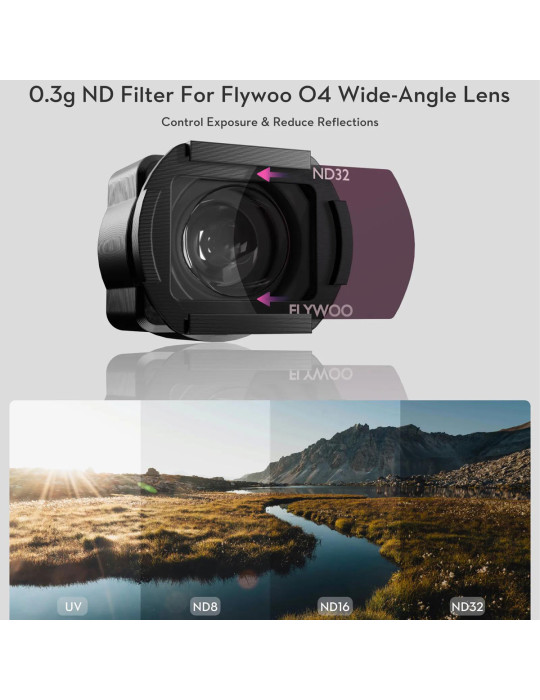 Flywoo DJI O4 Lite Wide Angle Lens 155° + Filter Set