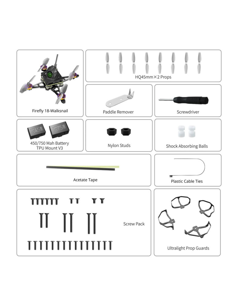 Flywoo Firefly 18 1S Nano Baby V3 Walksnail Quad (ELRS 2.4G)