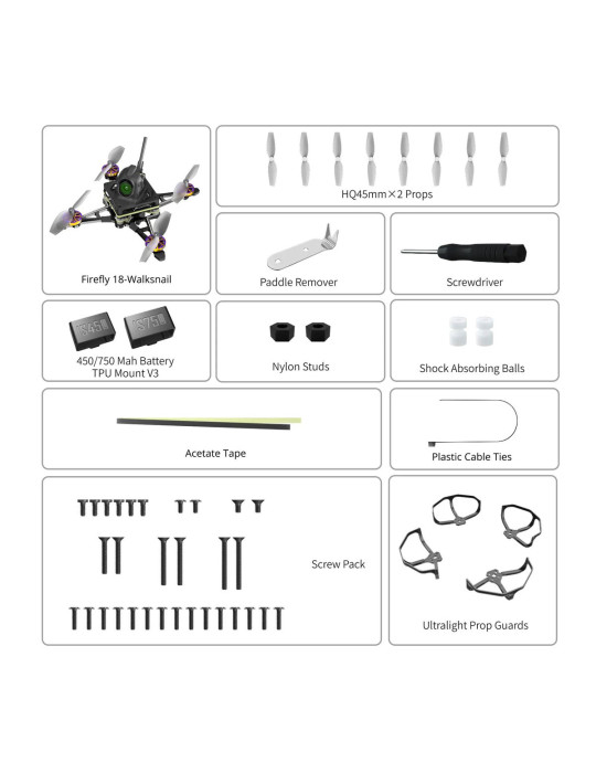 Flywoo Firefly 18 1S Nano Baby V3 Walksnail Quad (ELRS 2.4G)