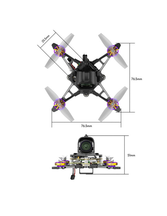 Flywoo Firefly 18 1S Nano Baby V3 O4 Wide Quad (ELRS 2.4G)