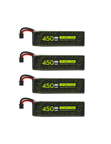 Flywoo Explorer 450mAh 1S HV V2 LiPo Battery (A30) 4 Pcs.