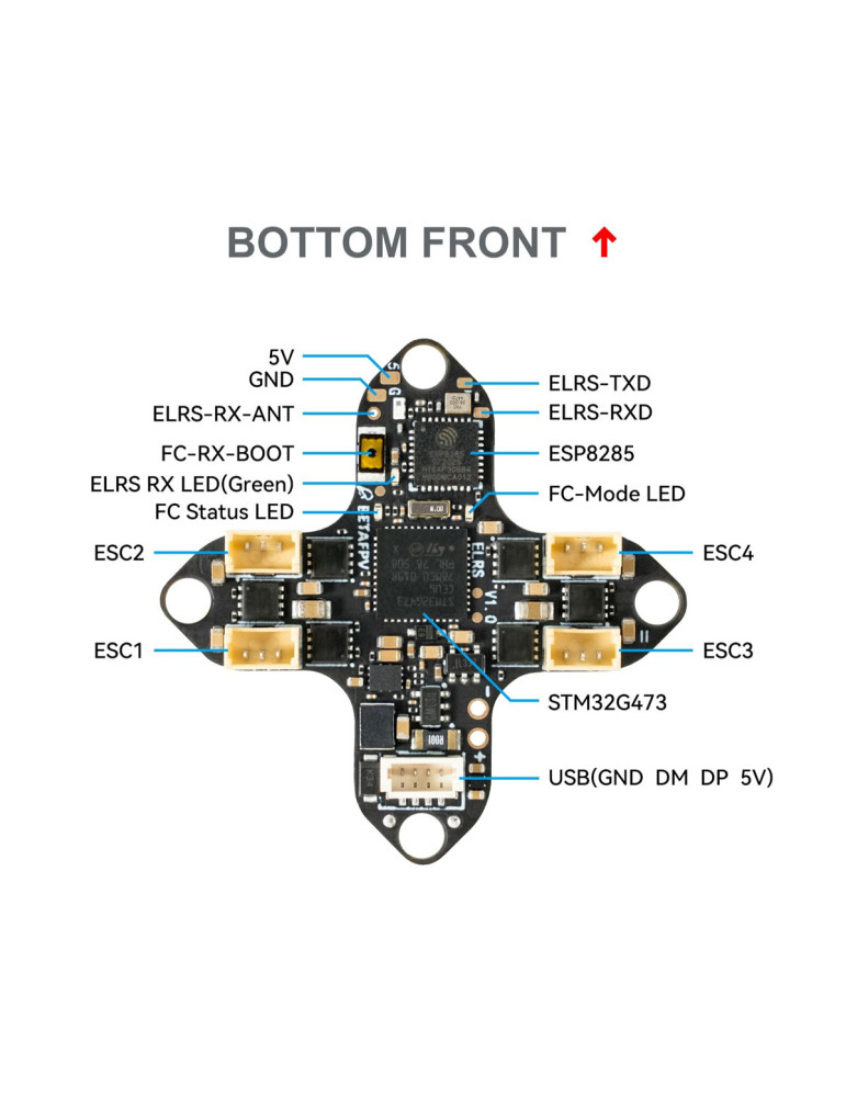BetaFPV Matrix 4in1 AIO 1S Brushless FC for Tiny Whoops