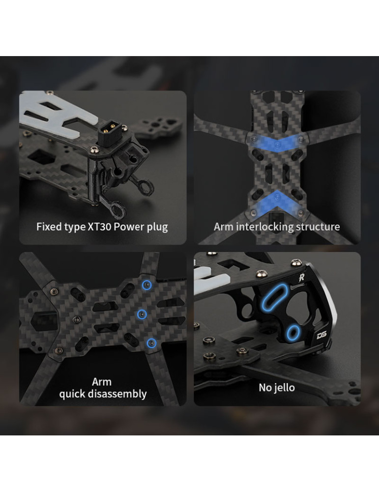 DeepSpace FPV SEEKER 3 DJI O4 Pro/DJI O3 sub-250 Frame