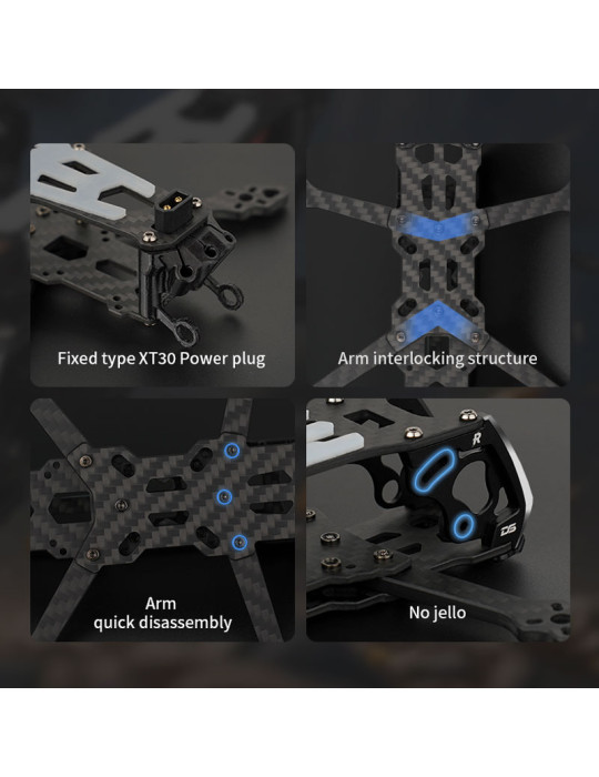 DeepSpace FPV SEEKER 3 DJI O4 Pro/DJI O3 sub-250 Frame