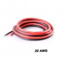 1m Silicone Wire 22AWG Red + Black