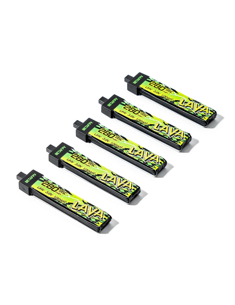 BETAFPV Lava II 280mAh 1S 95C (BT2.0) - 5 Pcs.