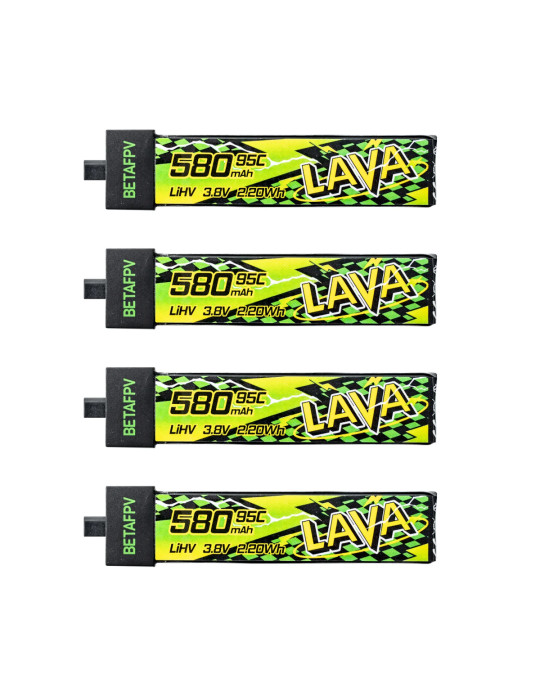 BETAFPV Lava II 580mAh 1S 95C (BT2.0) - 4 Pcs.