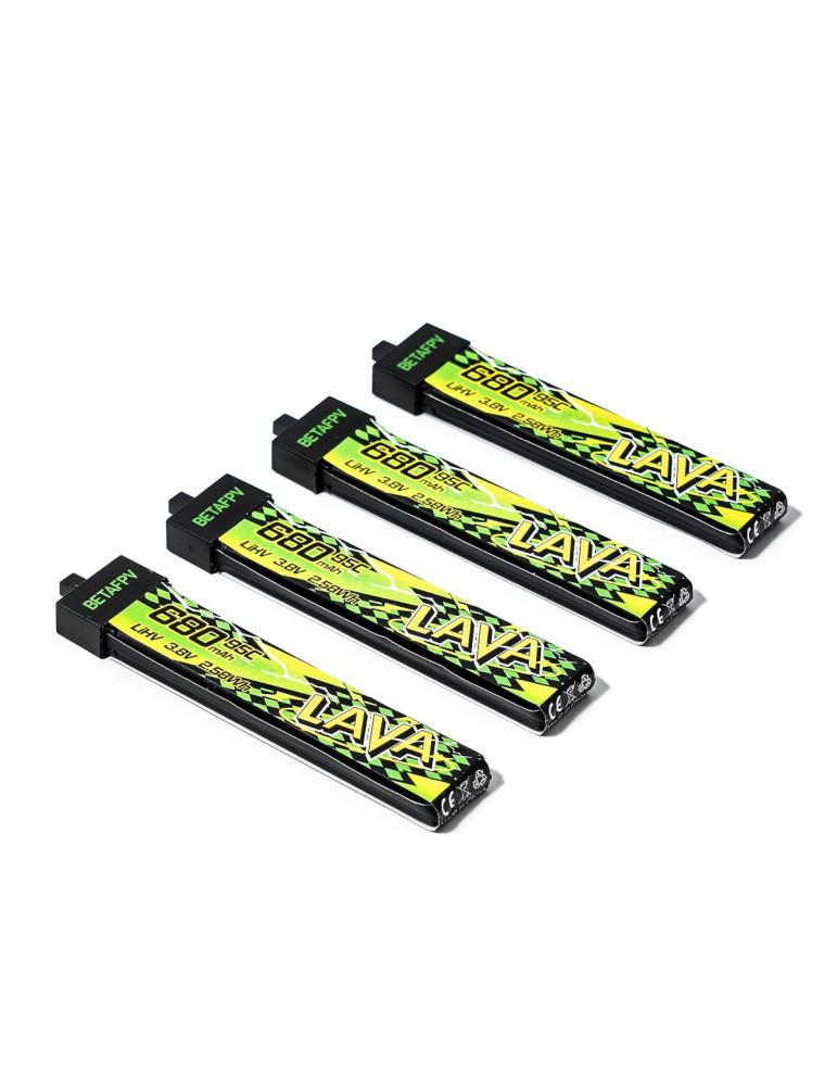 BETAFPV Lava II 680mAh 1S 95C (BT2.0) - 4 Pcs.