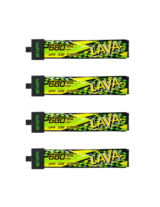 BETAFPV Lava II 680mAh 1S 95C (BT2.0) - 4 Pcs.