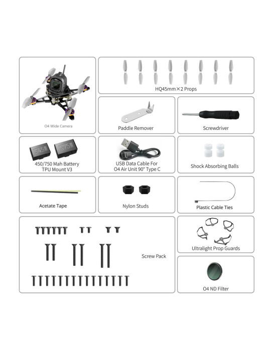 Flywoo Firefly 18 1S Nano Baby V3 O4 Wide Quad (ELRS 2.4G)