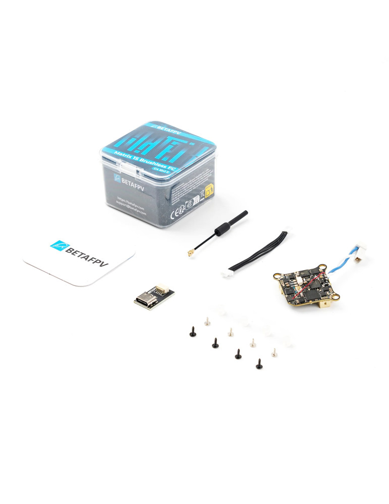 BetaFPV Matrix 5in1 V2 AIO 1S Brushless G4 FC 12A Bluejay ESC - Gelötet