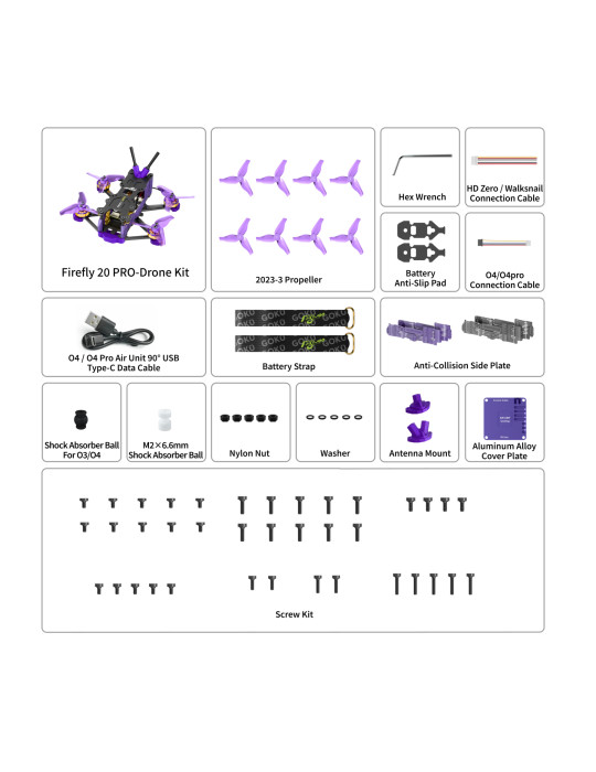 Flywoo Firefly 20PRO Drone Kit 4S (ELRS 2.4G)