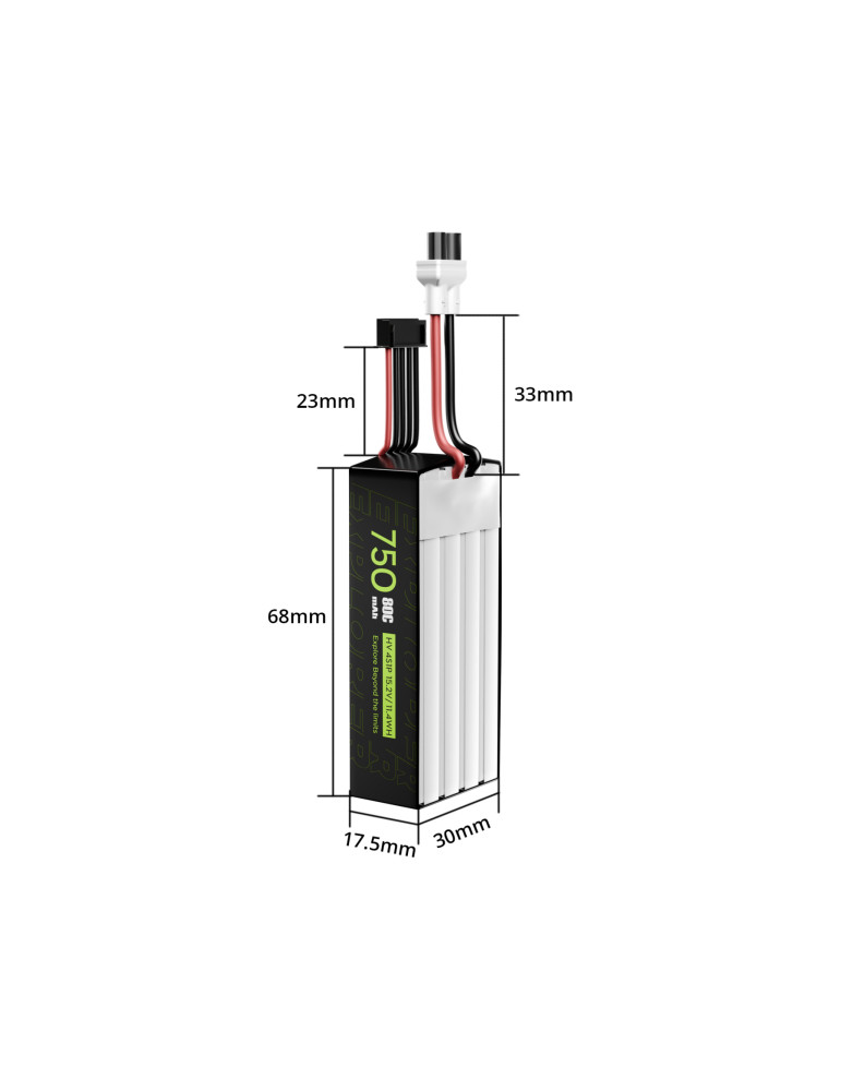 Flywoo Explorer 750mAh 4S HV 80C (XT30) 2 Stück