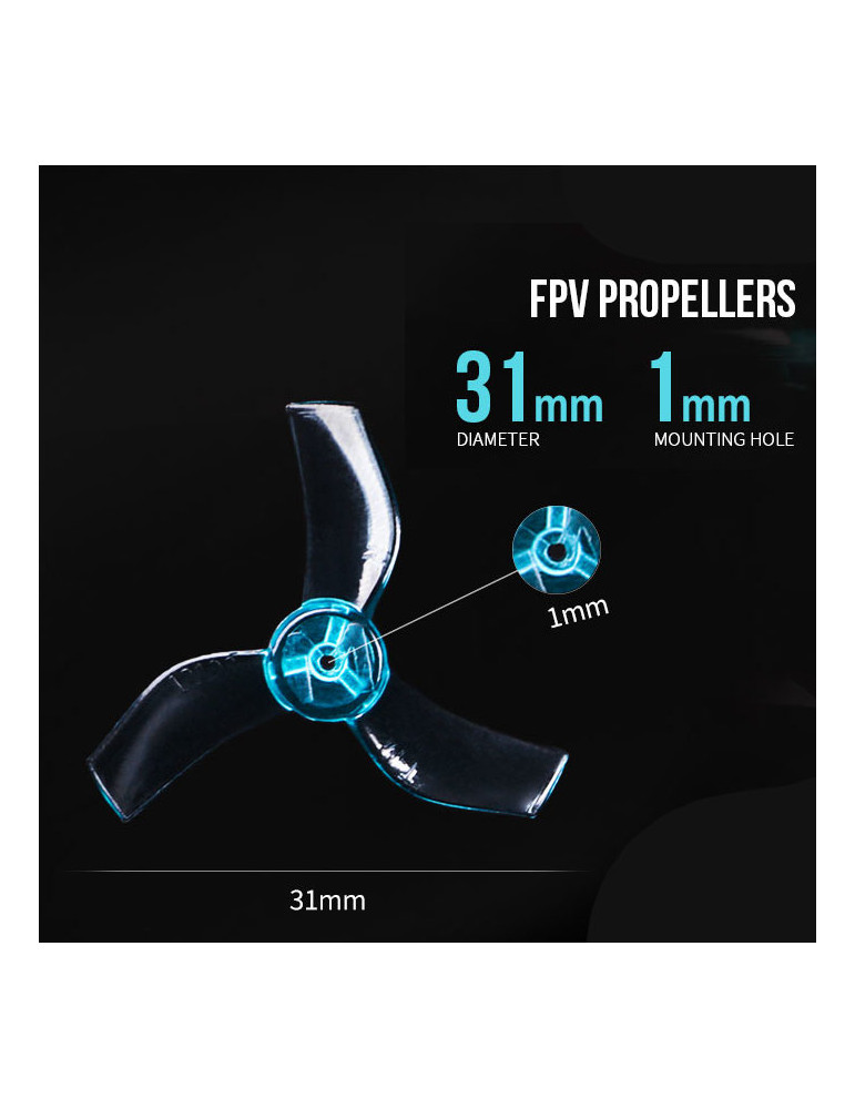 T-Motor M12199 31mm 1.2x1.9 3-Blade Tiny Whoop Propeller (1.0mm)