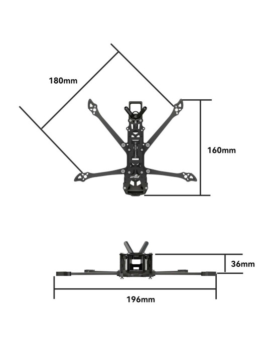 Flywoo Explorer LR 4 V2 Frame Kit