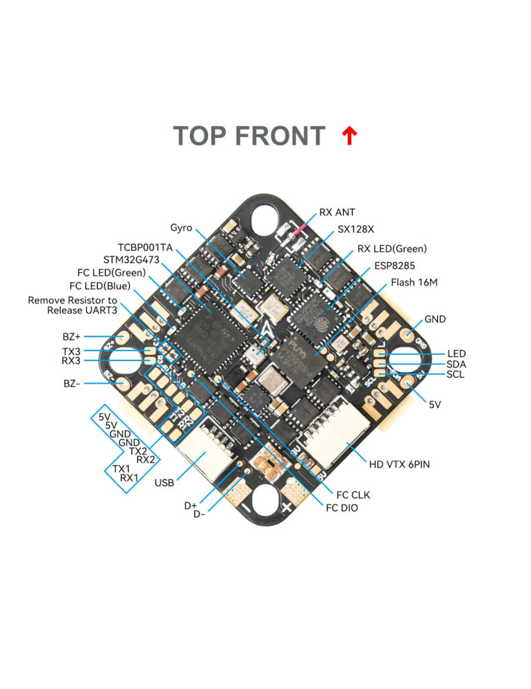 Cube G4 2-4S AIO Brushless Flight Controller 30A V1 (Bluejay)