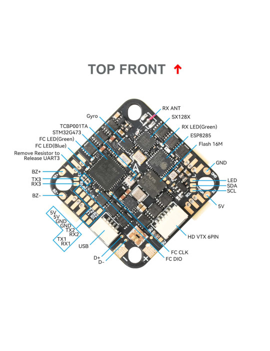 Cube G4 2-4S AIO Brushless Flight Controller 30A V1 (Bluejay)