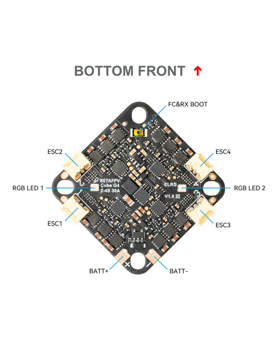 Cube G4 2-4S AIO Brushless Flight Controller 30A V1 (Bluejay)